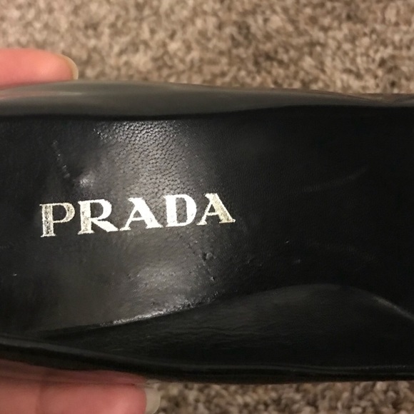 Prada Black Pattern Pumps Size 36.5 - Picture 8 of 8